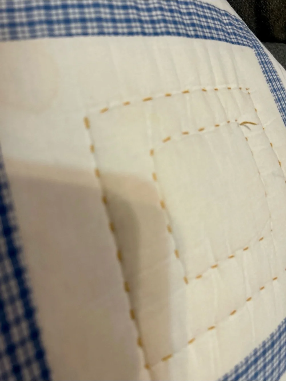 Pr Patchwork Quilted Pillows Country Style